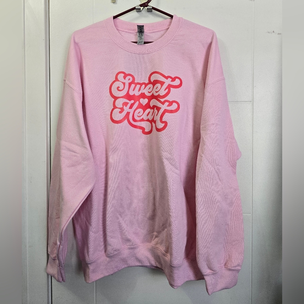 Gildan Pink Sweetheart Sweatshirt Sz XL